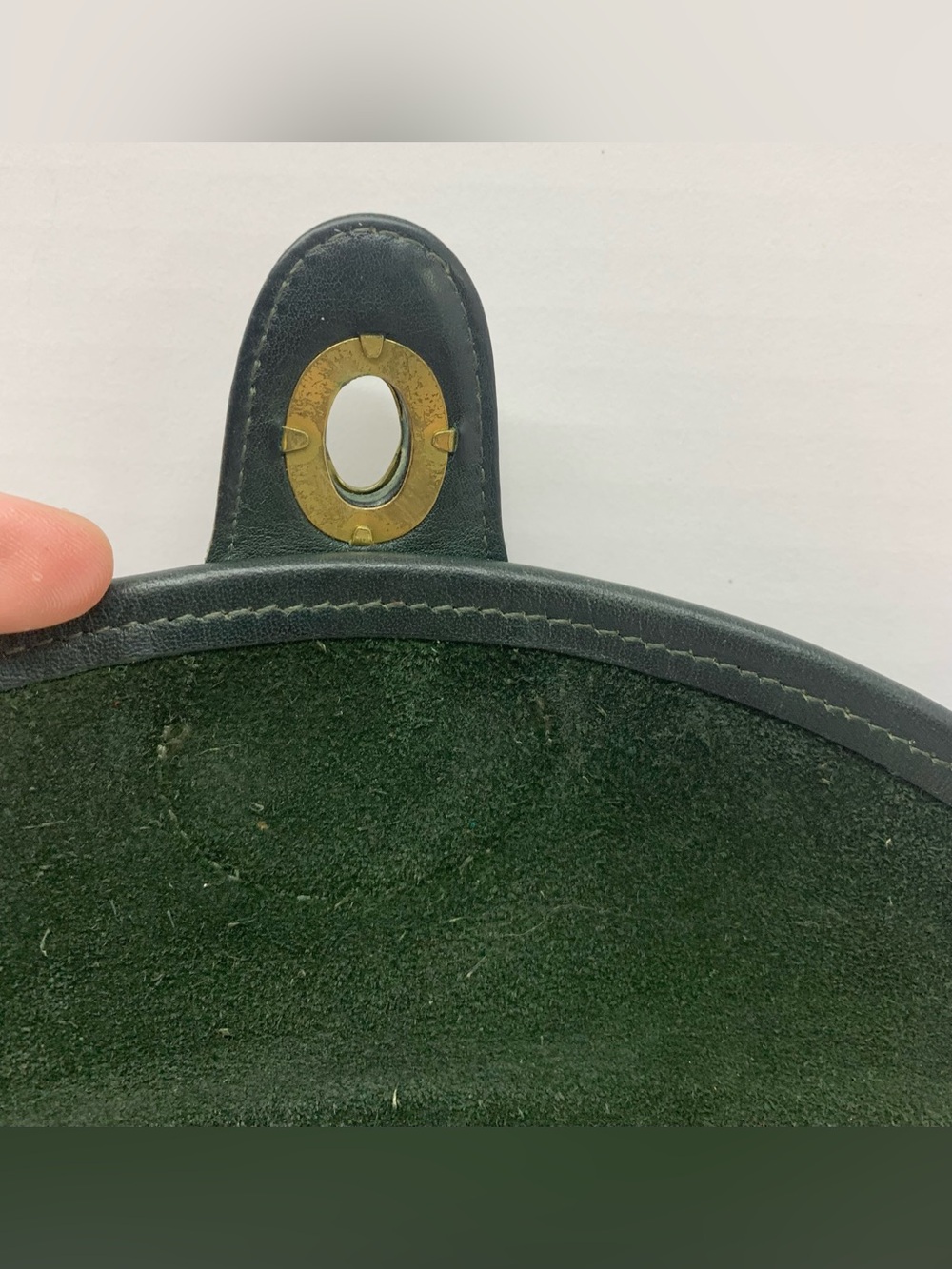 Coach Vintage Devon Bag 9908 Green Leather Turnlock USA Made - Picture 12 of 14